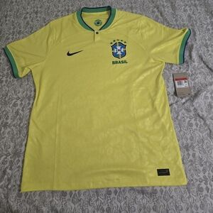 Brazil 22/23 Nike Vapor Match Soccer Jersey Men's Size Large